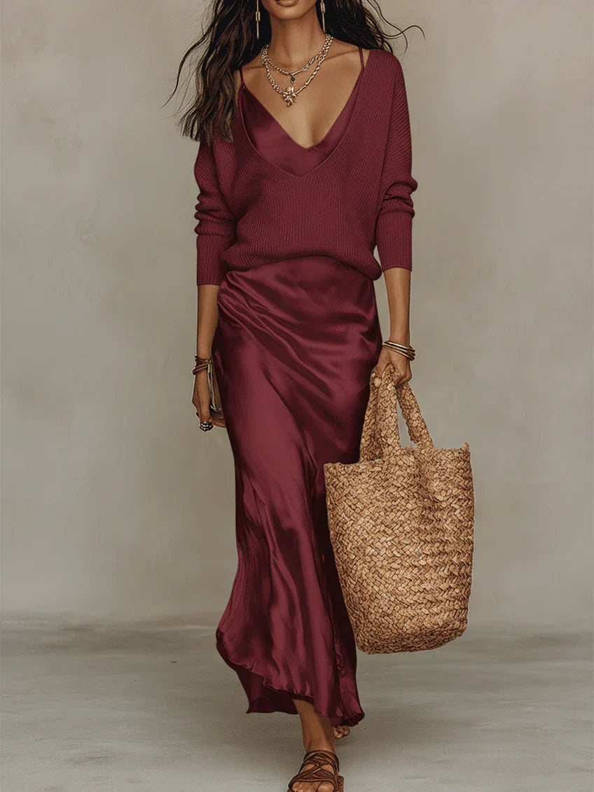 Valentina | Vestido Elegante de Satén