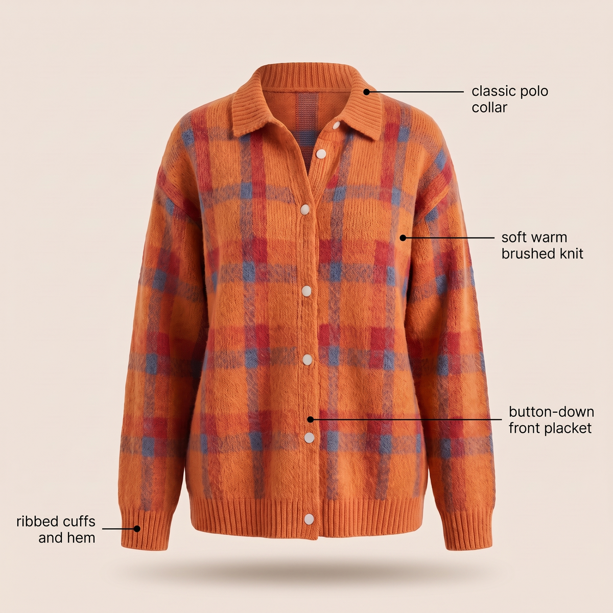 VIVIENNE RETRO CHECK SWEATER
