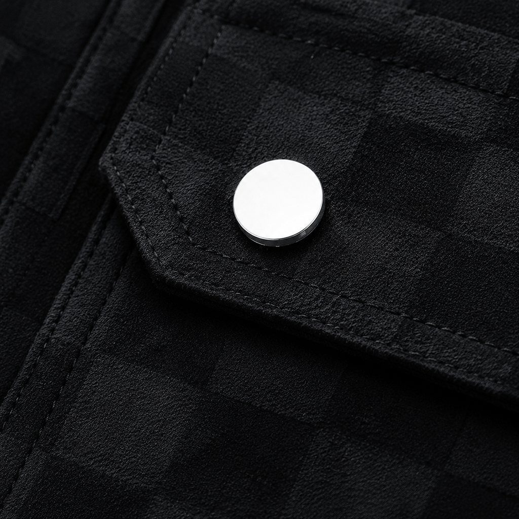 Carver Checkered Suede Jacket
