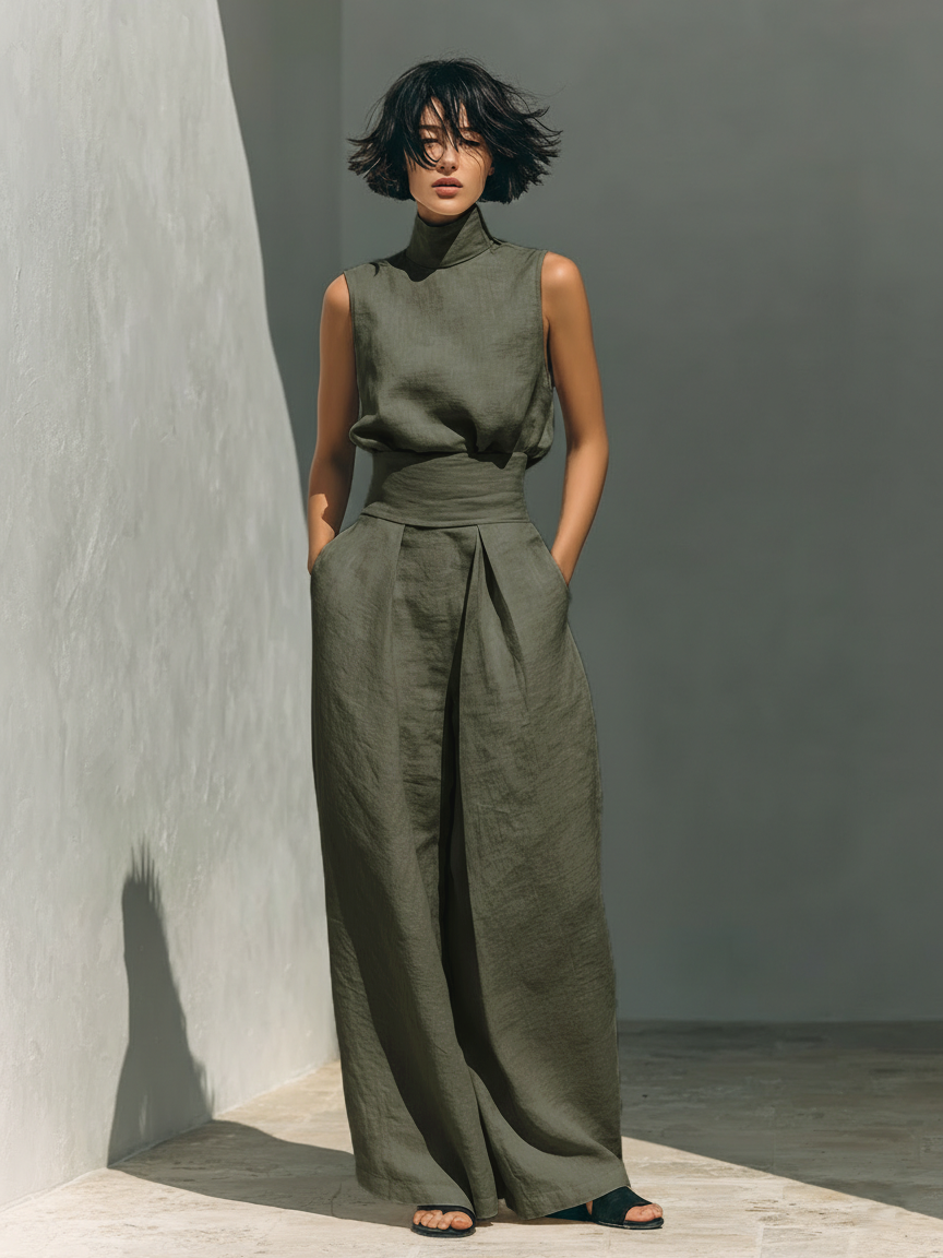 Conjunto Marieta | Elegancia Fluida en Lino Premium