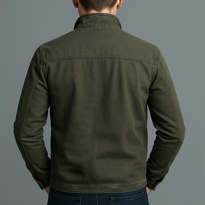 CARLOS™ | Chaqueta Vintage de Algodón con Cremallera
